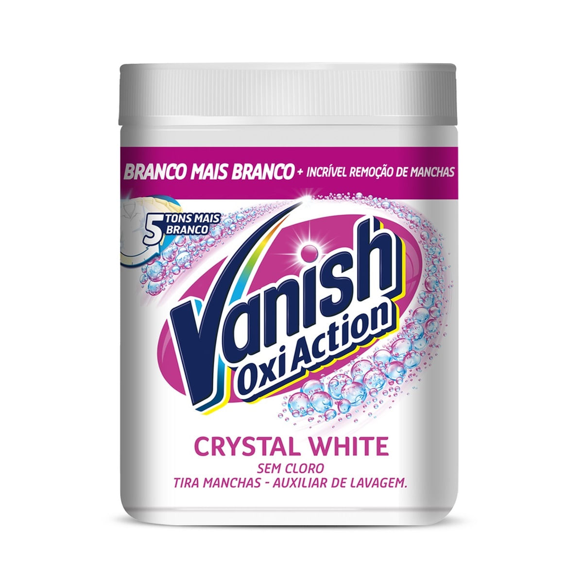 Tira-Manchas em Pó para Roupas Brancas Vanish Oxi Action Crytal White 900g