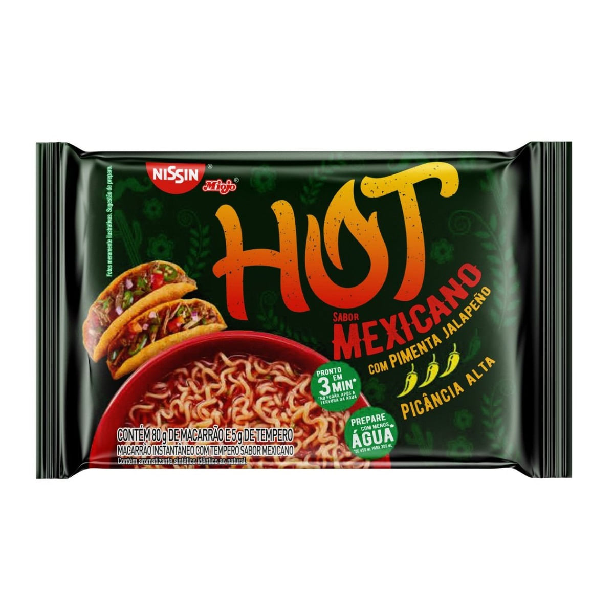 Macarrão Instantâneo Nissin Hot Sabor Mexicano 85g