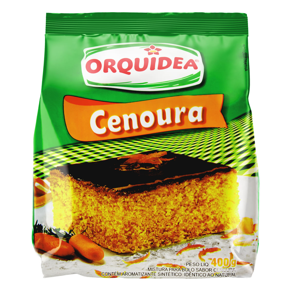 Mistura para Bolo Sabor Cenoura Orquídea 400g