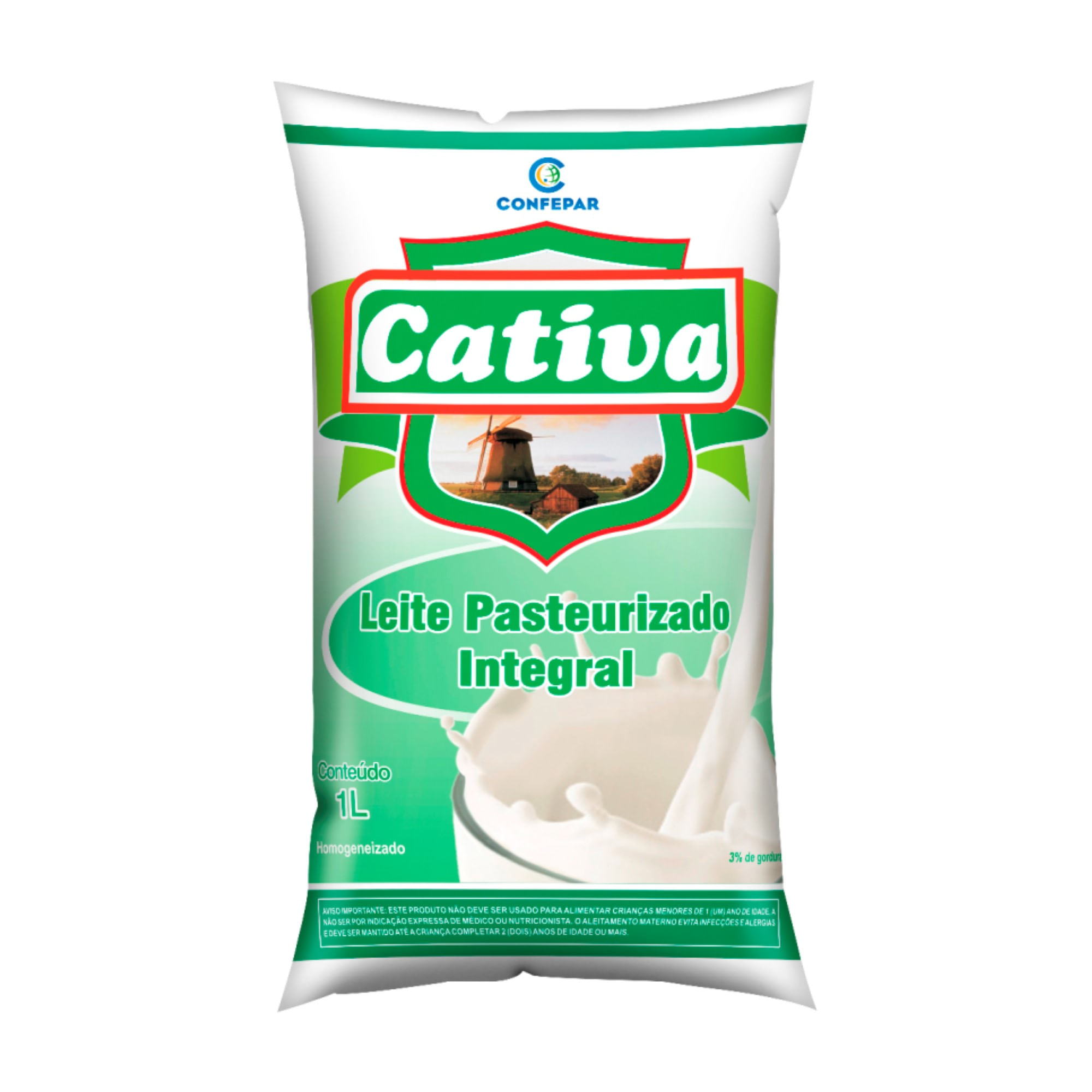 Leite Pasteurizado Integral Cativa 1 Litro