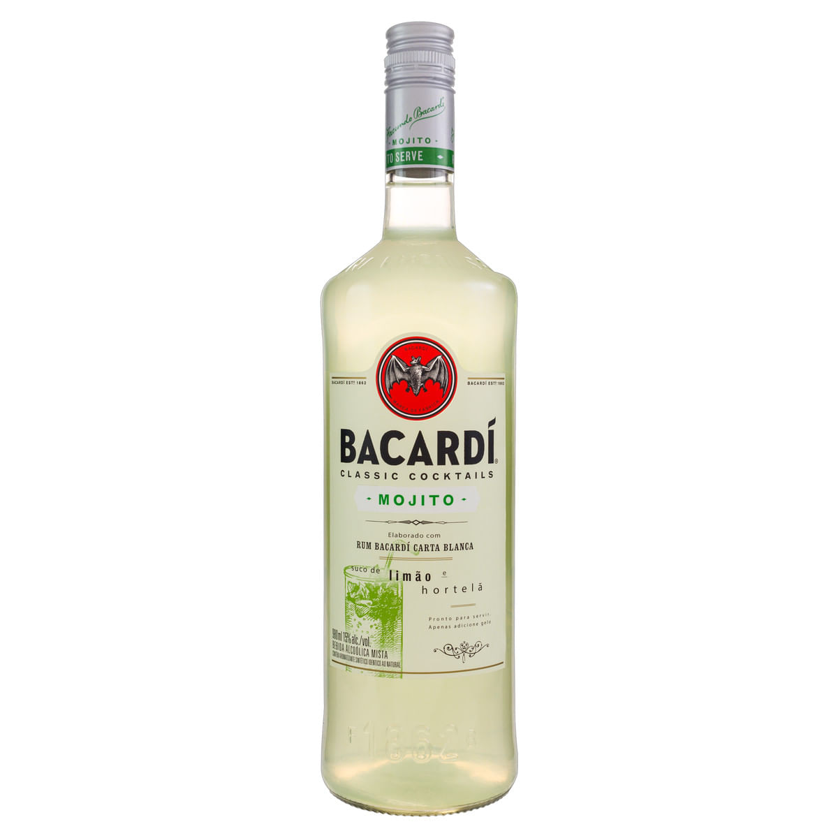 Rum Brasileiro Carta Branca Mojito Bacardi Garrafa 980 ml