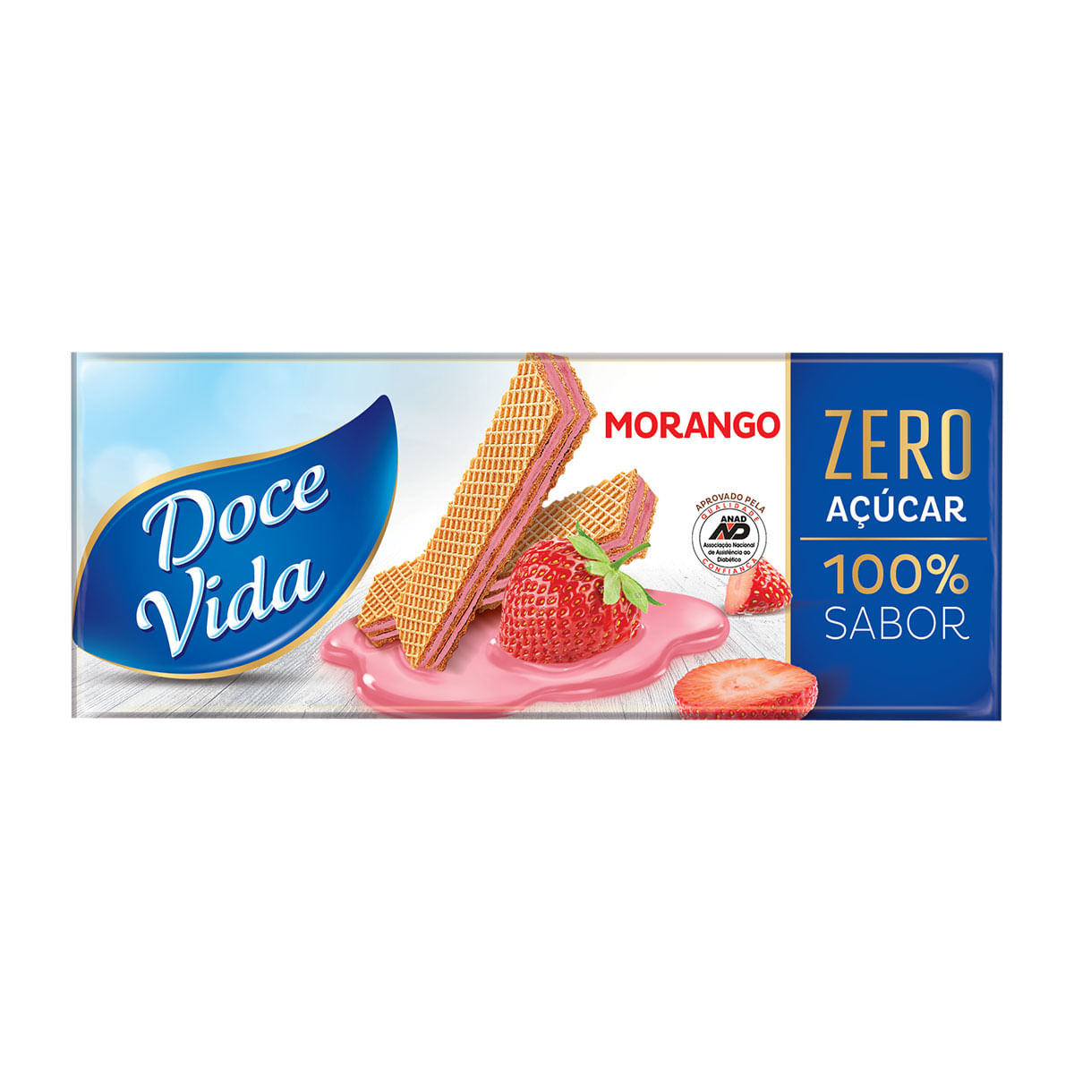 Wafer de Morango Doce Vida Zero Açúcar 115g