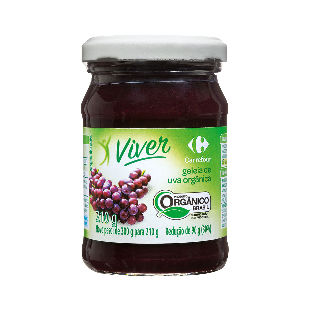 Geléia Sabor Uva Viver Orgânica 210g