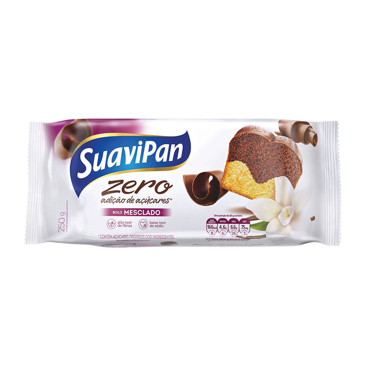 Bolo Mesclado Suavipan Zero 250g