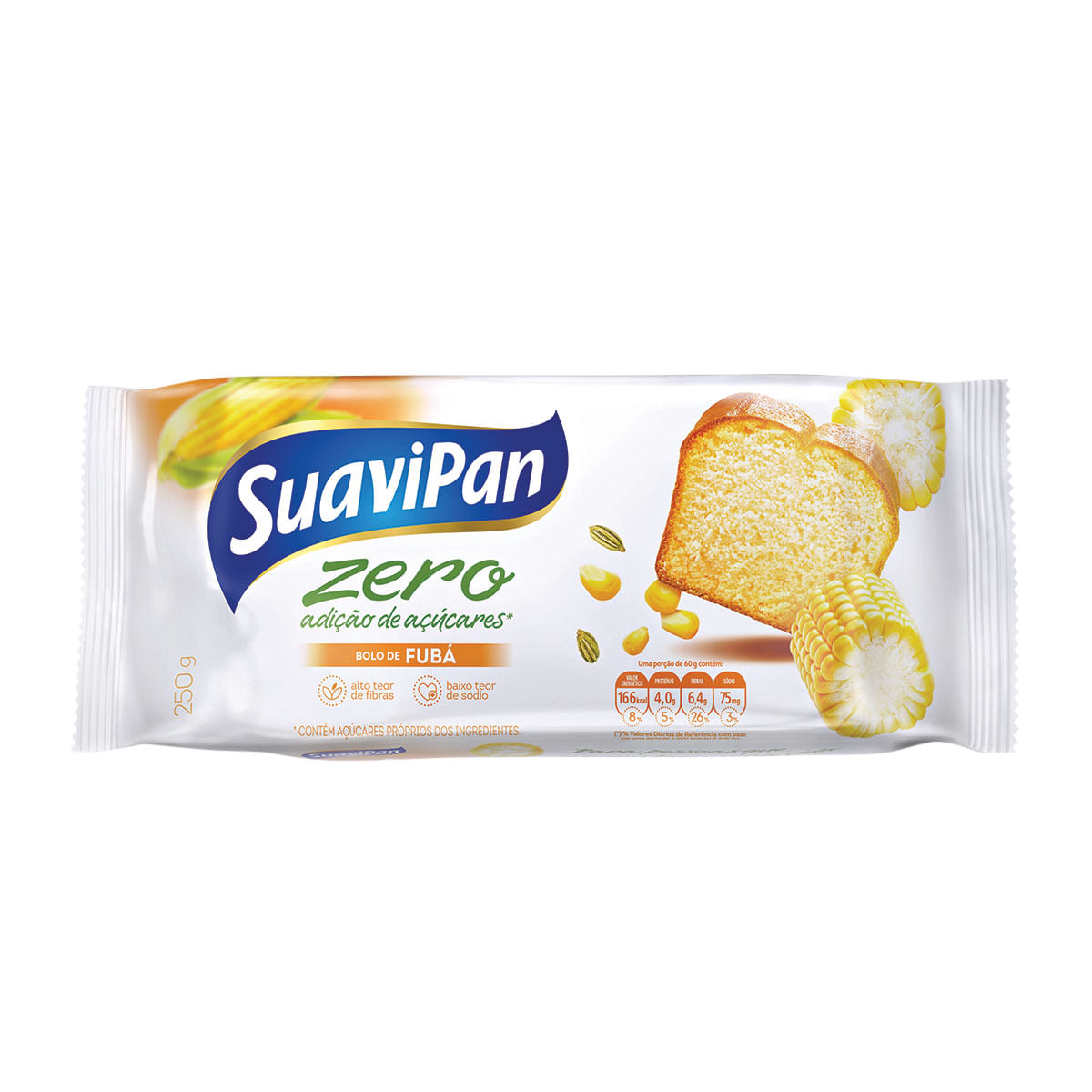 Bolo de Fubá Suavipan Zero 250g