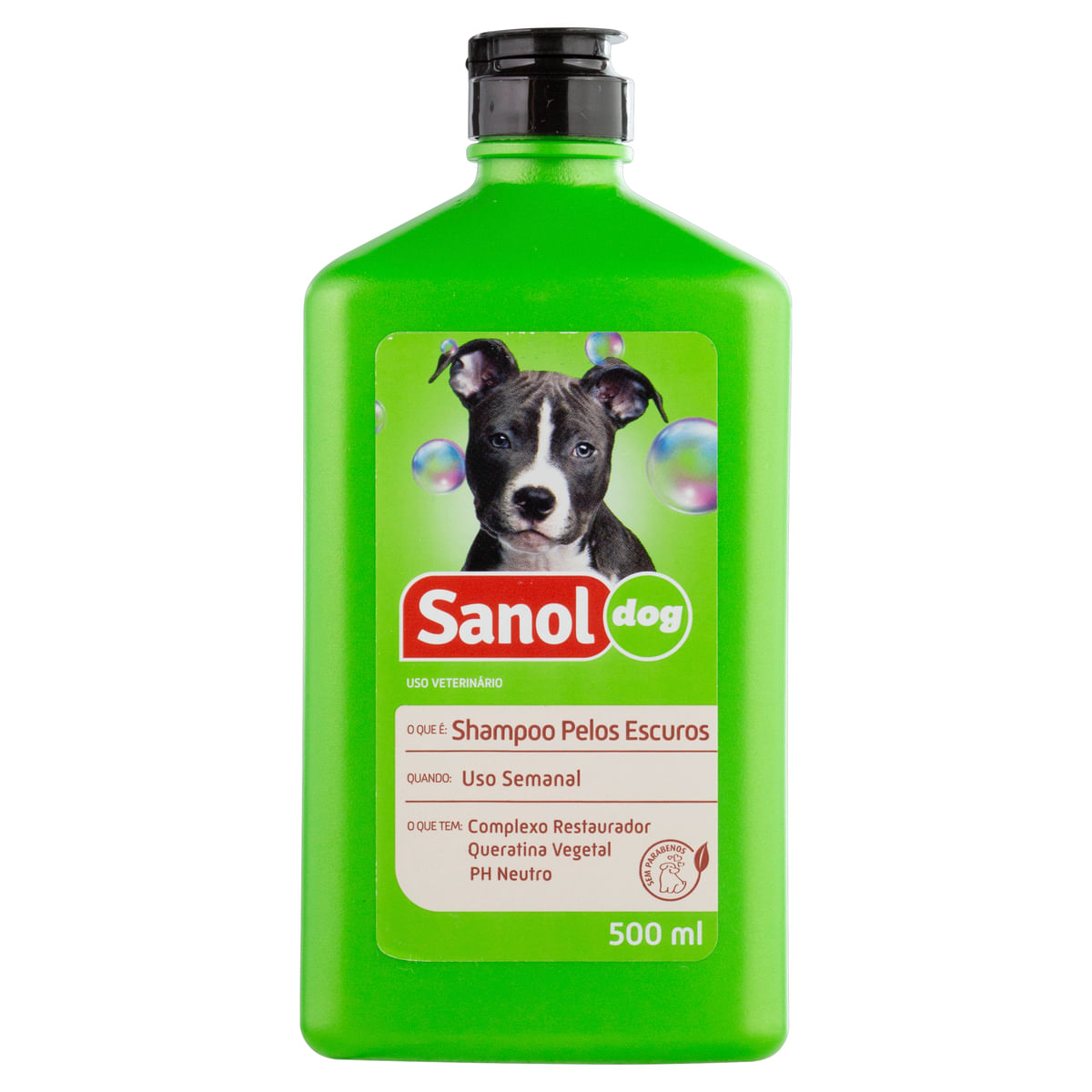 Shampoo para Cães e Gatos Pelos Escuros Sanol Dog 500ml