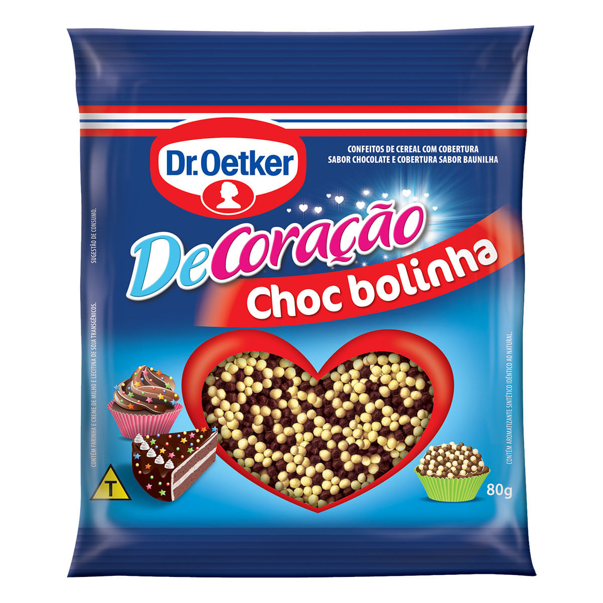 Confeito Marrom de Chocolate Dr. Oetker Choc Bolinha DeCoração 80g