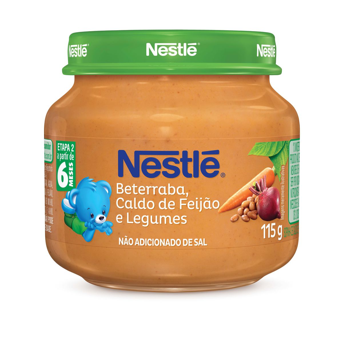 Papinha de Beterraba, Caldo de Feijão e Legumes Nestlé 115g