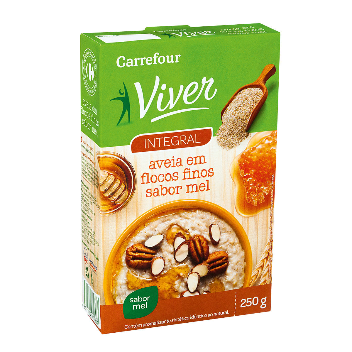 Aveia em Flocos Finos Sabor Mel Carrefour Viver 250g