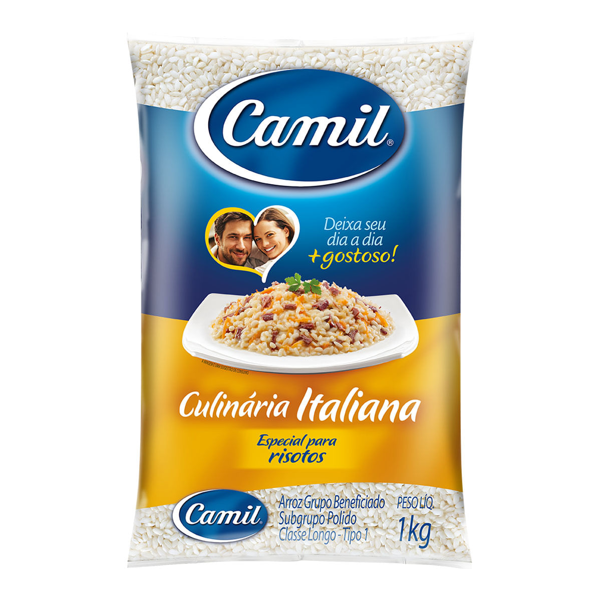 Arroz Carnaroli Longo Tipo 1 Camil Todo Dia 1Kg