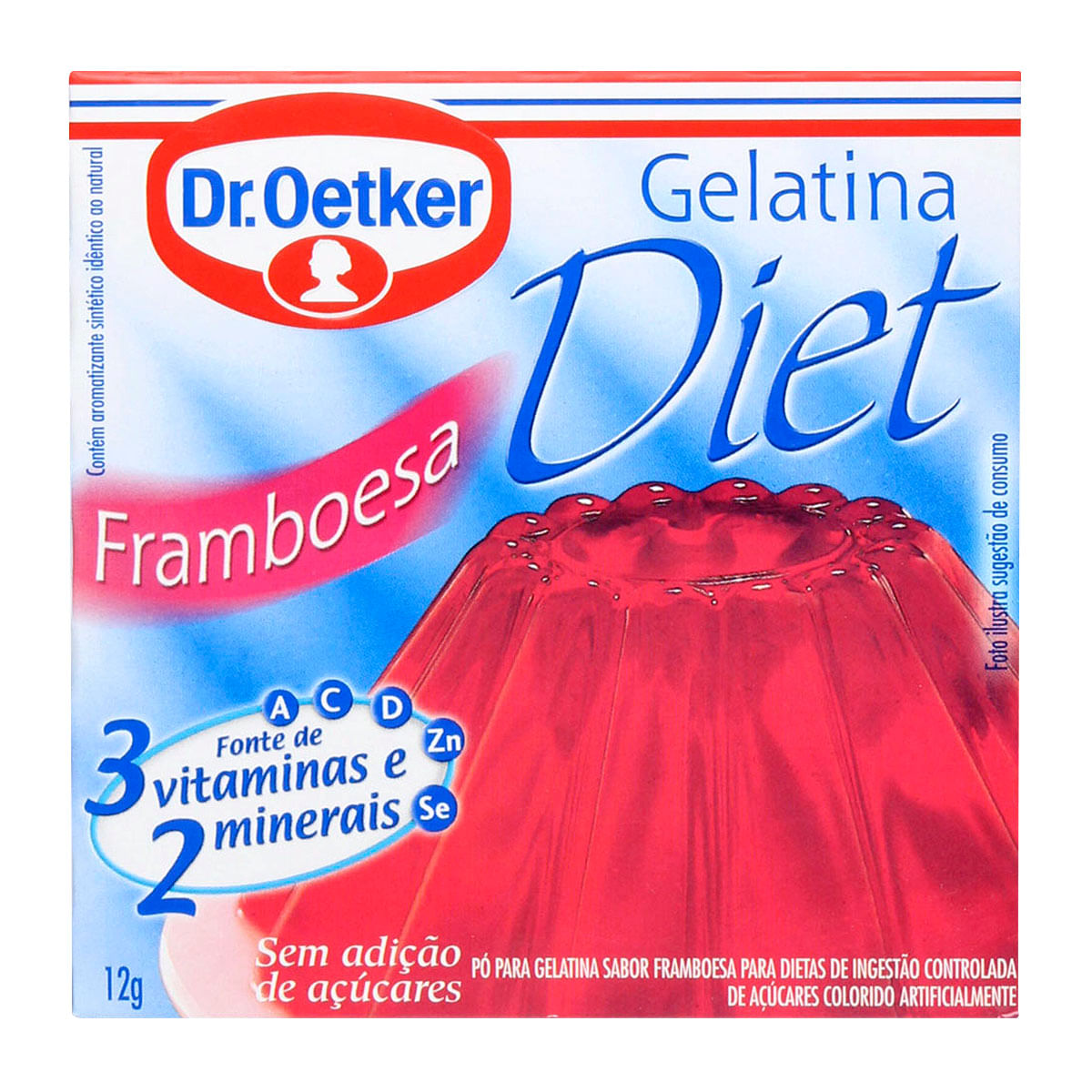 Gelatina Diet Sabor Framboesa Dr. Oetker 12g