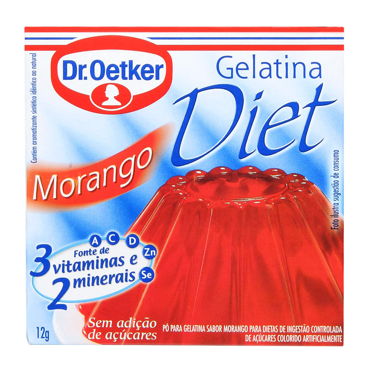 Gelatina Diet Sabor Morango Dr. Oetker 12g