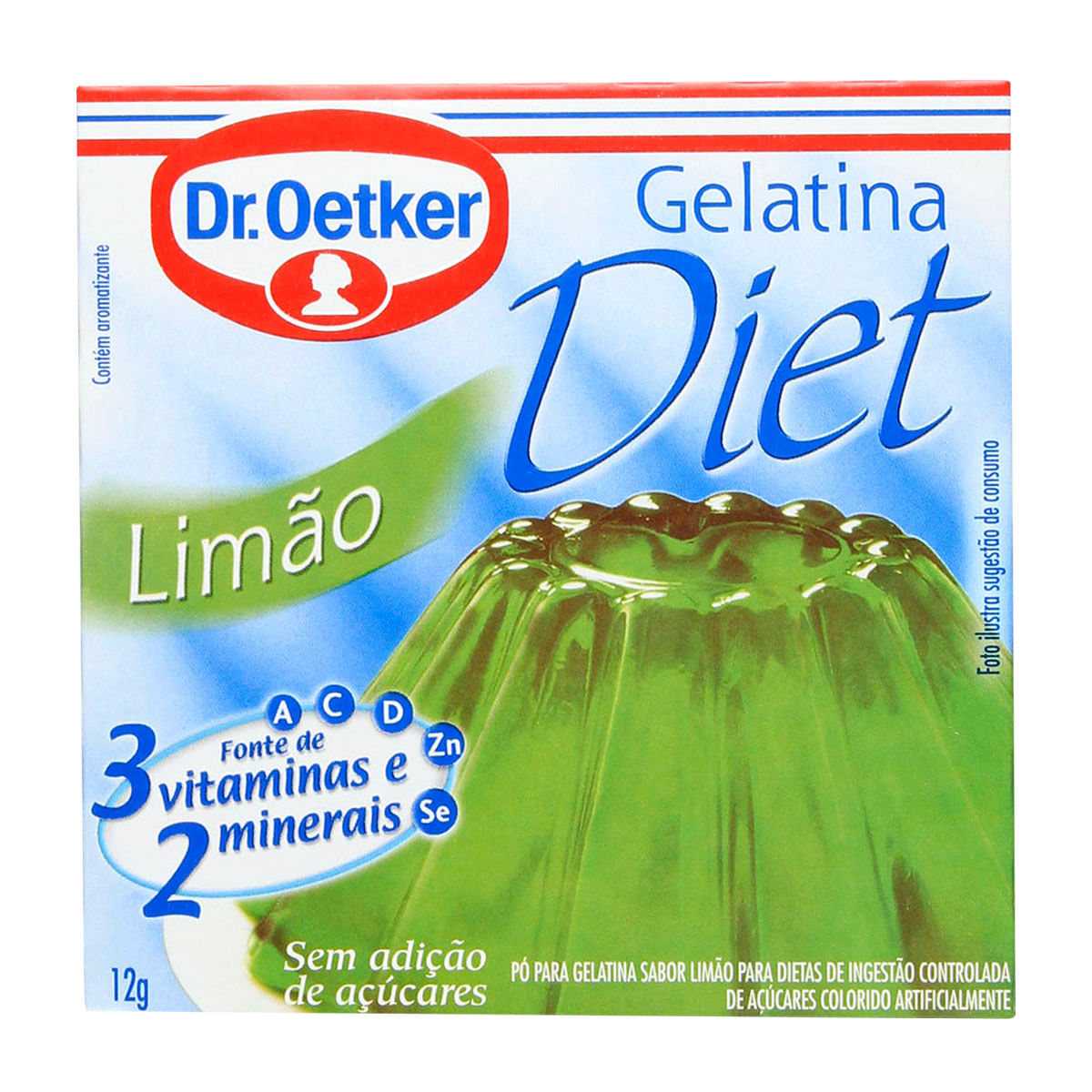 Gelatina Diet Sabor Limão Dr. Oetker 12g