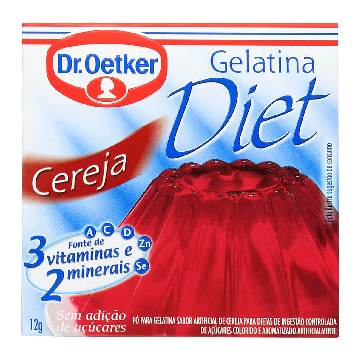 Gelatina Diet Sabor Cereja Dr. Oetker 12g