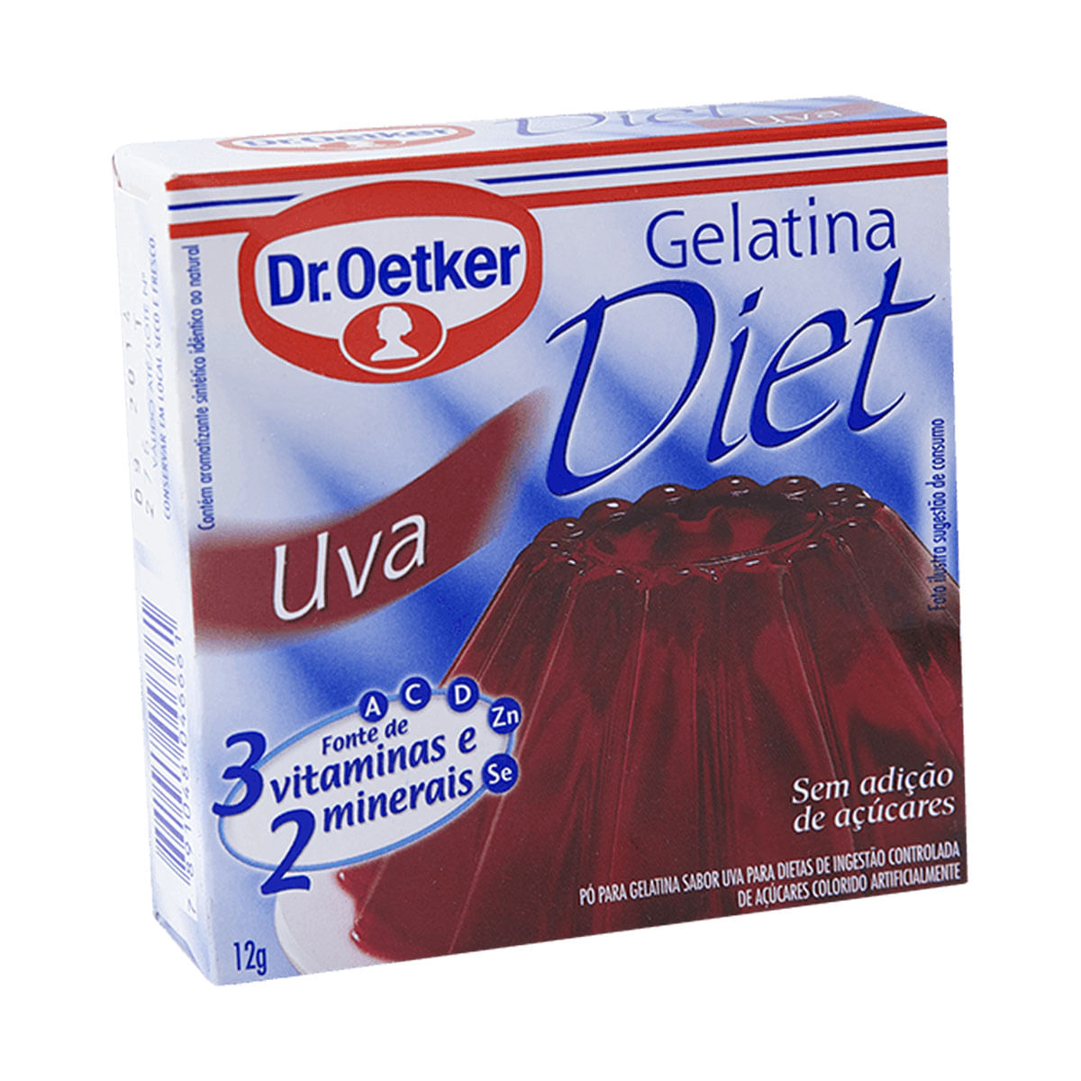 Gelatina Diet Sabor Uva Dr. Oetker 12g