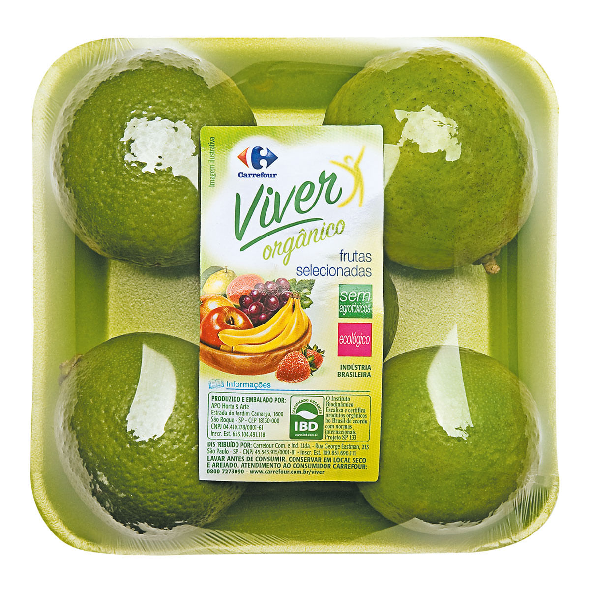 Limão Tahiti Orgânico Carrefour Viver 500g