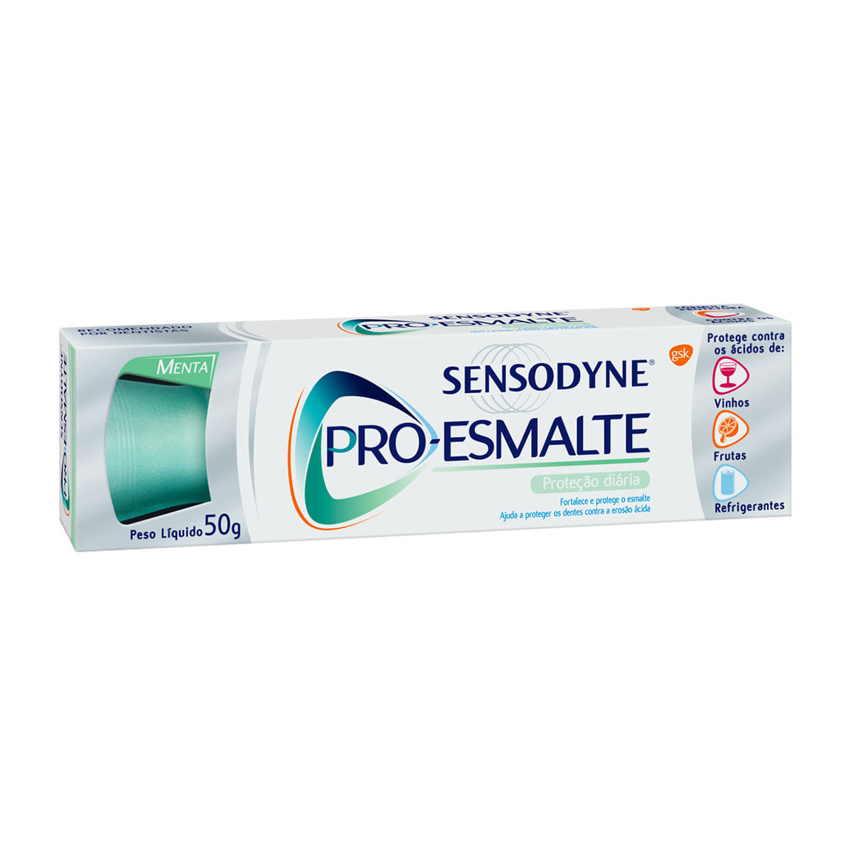 Creme Dental para Dentes Sensíveis Sensodyne Pró-Esmalte Essência de Menta 50g