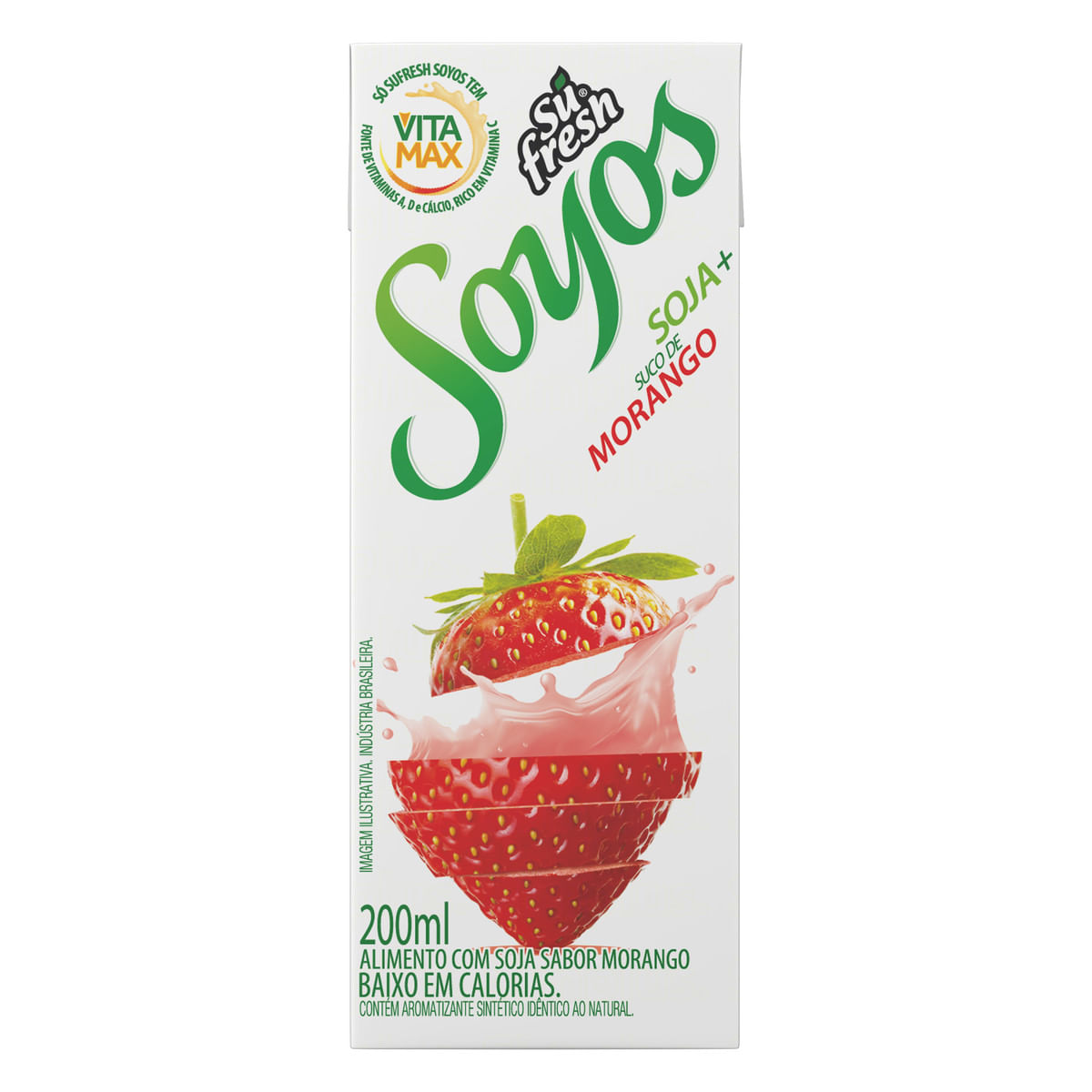 Bebida à Base de Soja Morango Sufresh Soyos 200 ml