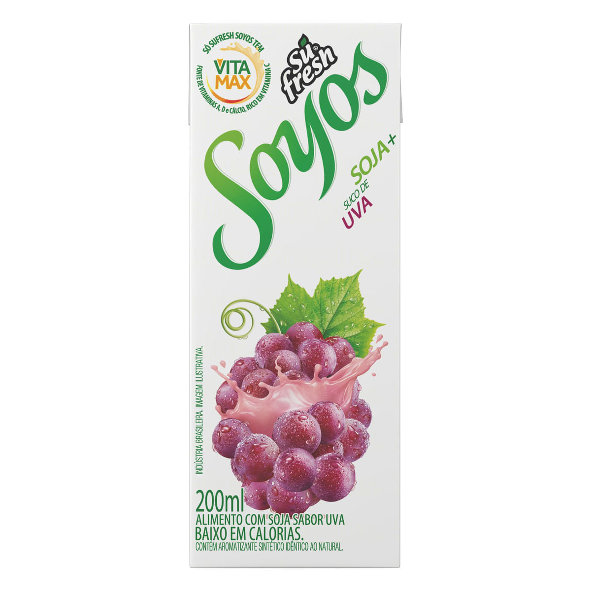 Bebida à Base de Soja Uva Sufresh Soyos 200 ml