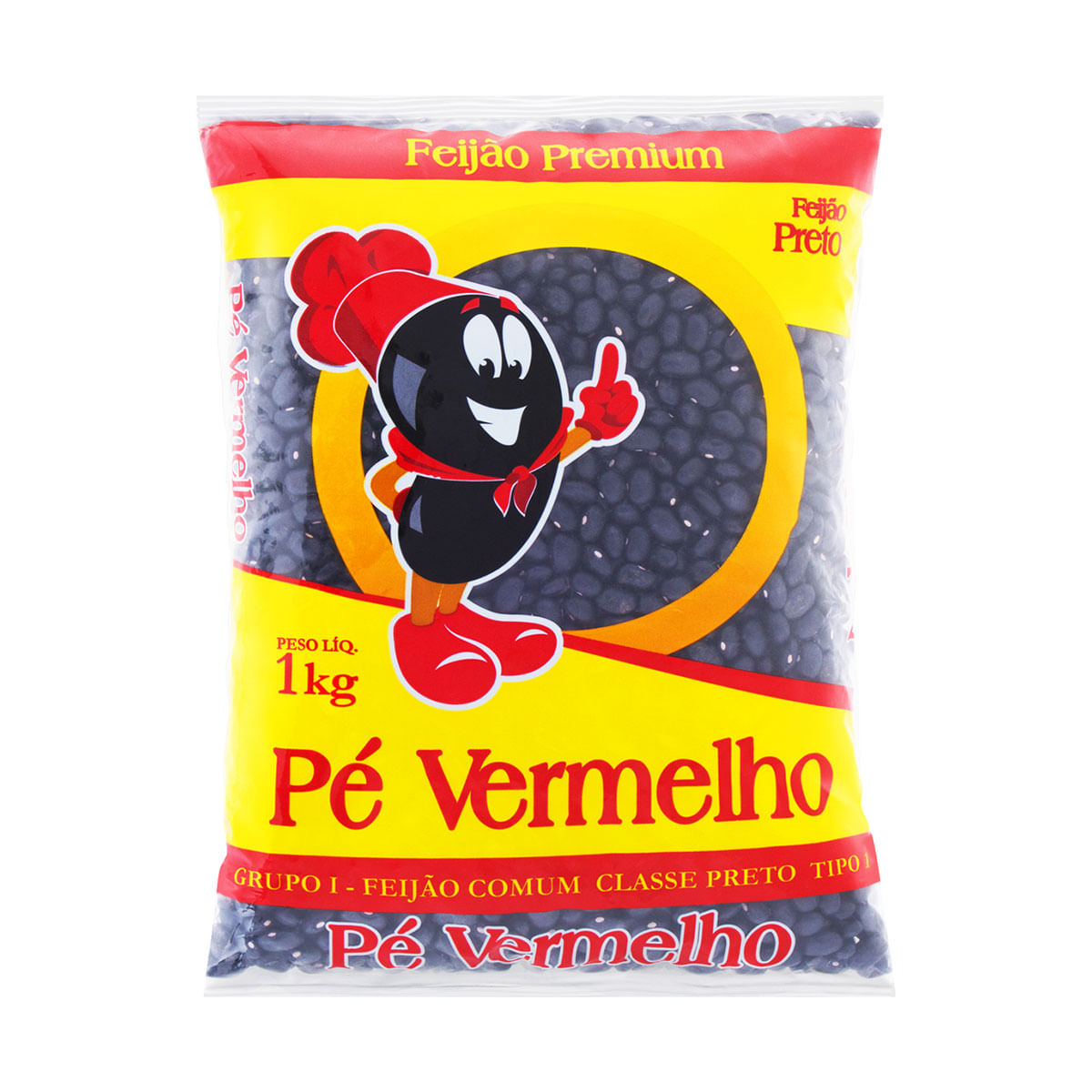 Feijão Preto Tipo 1 Pé Vermelho Premium 1Kg