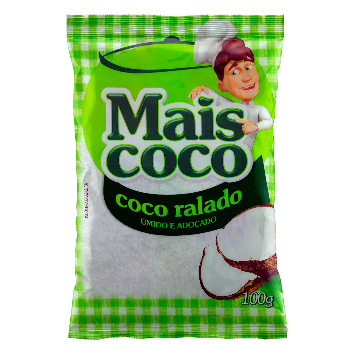 Coco Ralado Úmido Adoçado Mais Coco Pacote 100 g