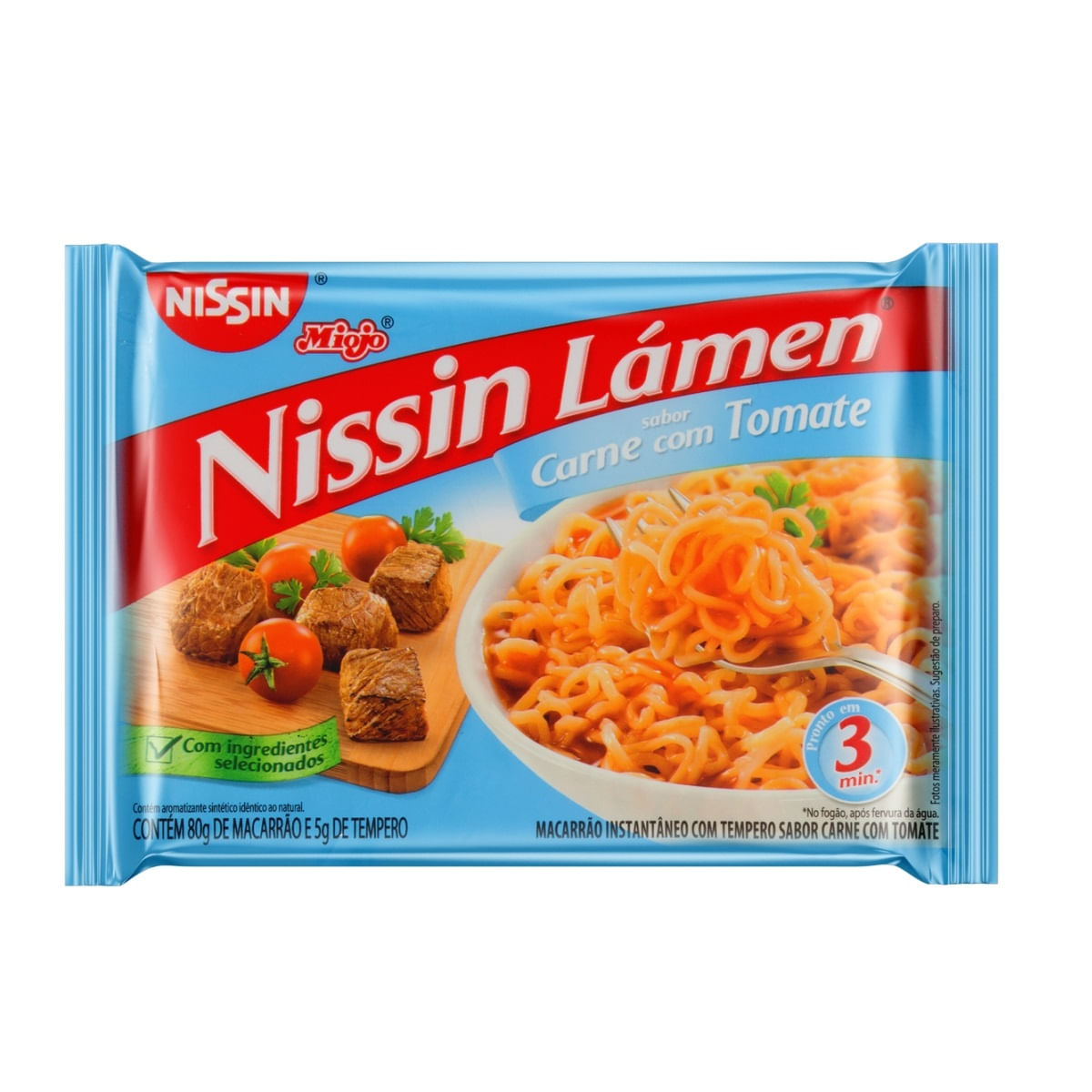 Macarrão Instantâneo Nissin Sabor Carne com Tomate 85g