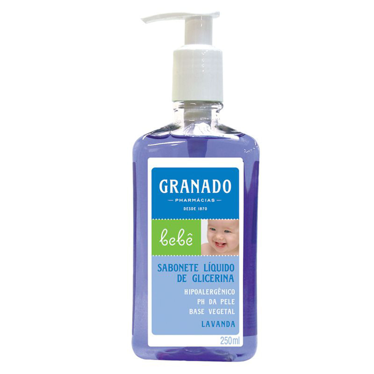 Sabonete Líquido Pump Infantil Granado Bebê Lavanda 250ml