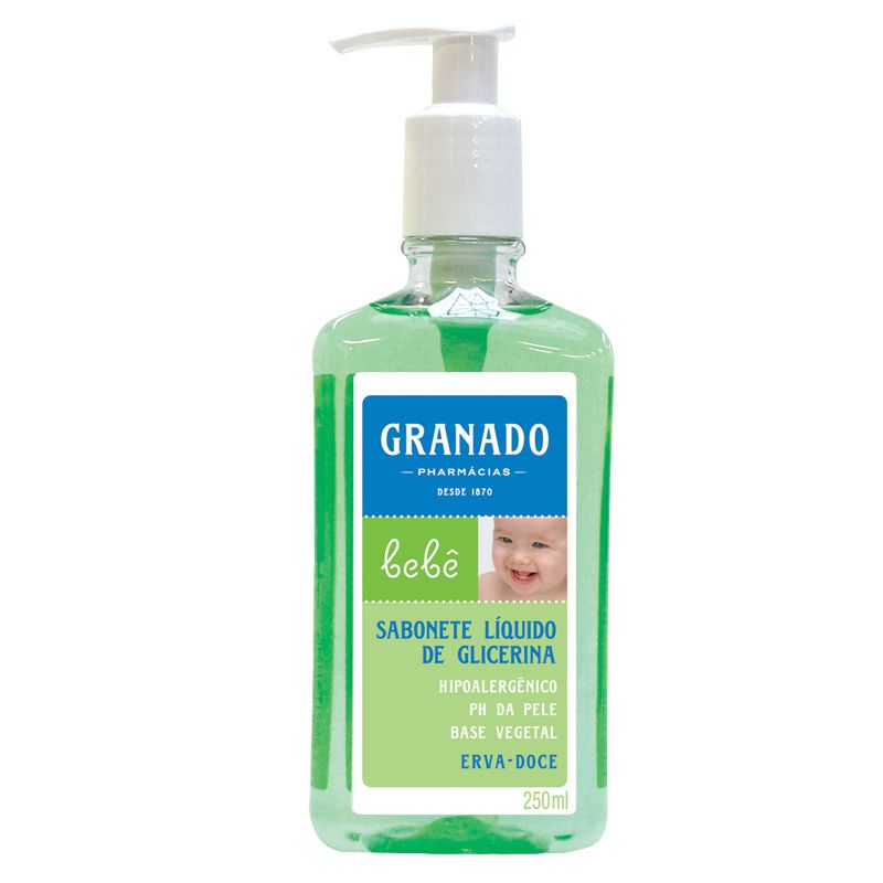 Sabonete Líquido Pump Infantil Granado Bebê Erva Doce 250ml