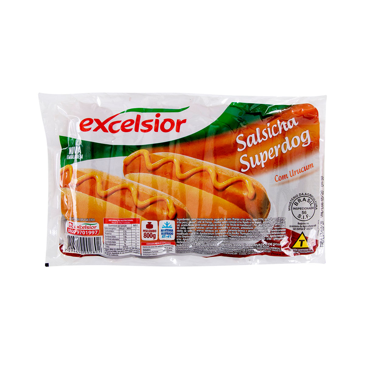 Salsicha Tradicional Excelsior Superdog 800g