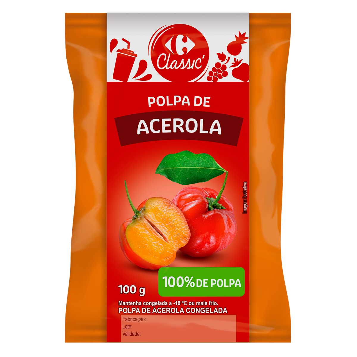 Polpa de Acerola Congelada Carrefour 100g