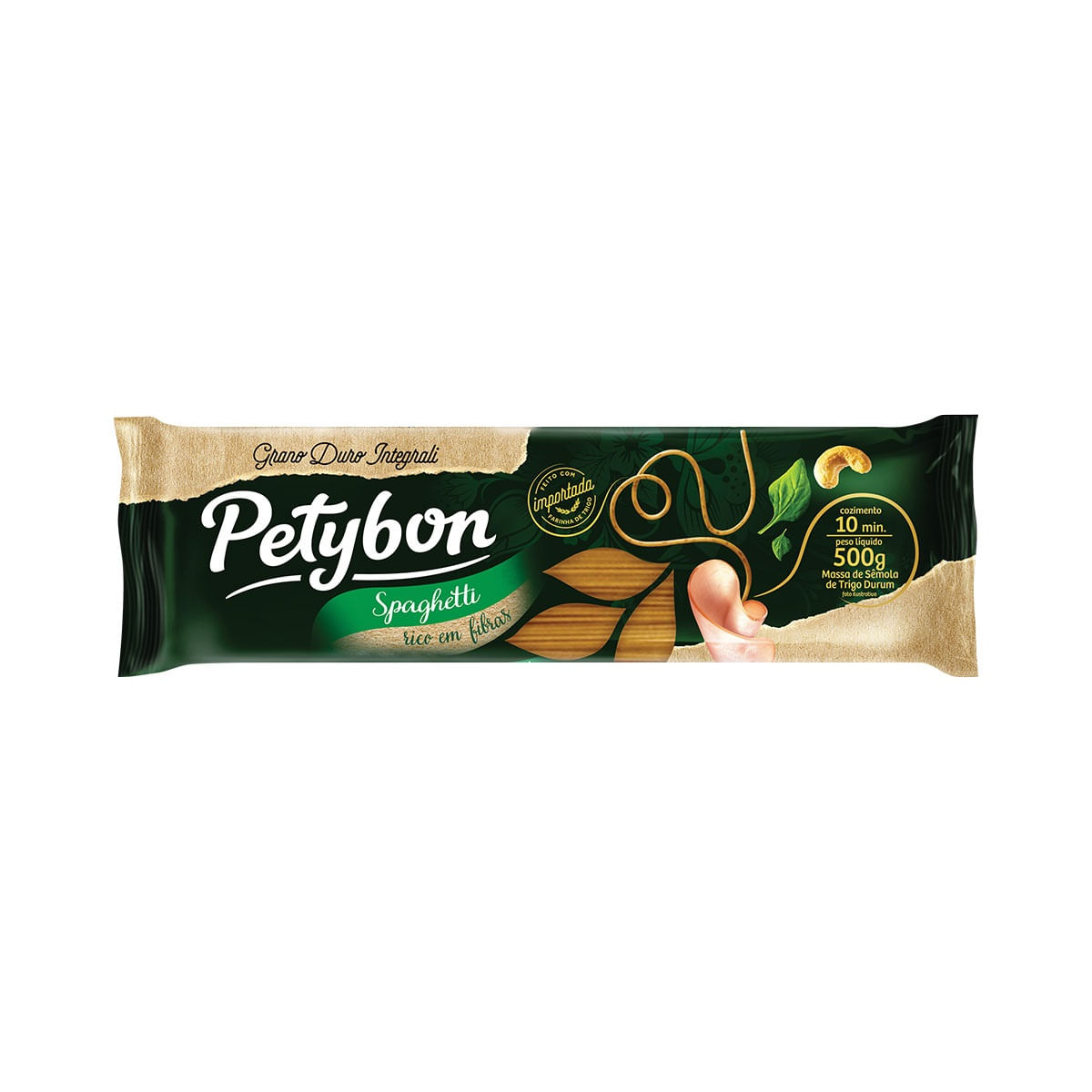 Macarrão Espaguete Integral Petybon Grano Duro Tradicional 500g