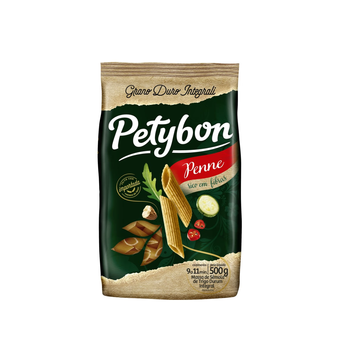 Macarrão Penne Integral Petybon Grano Duro Integrali Tradicional 500g