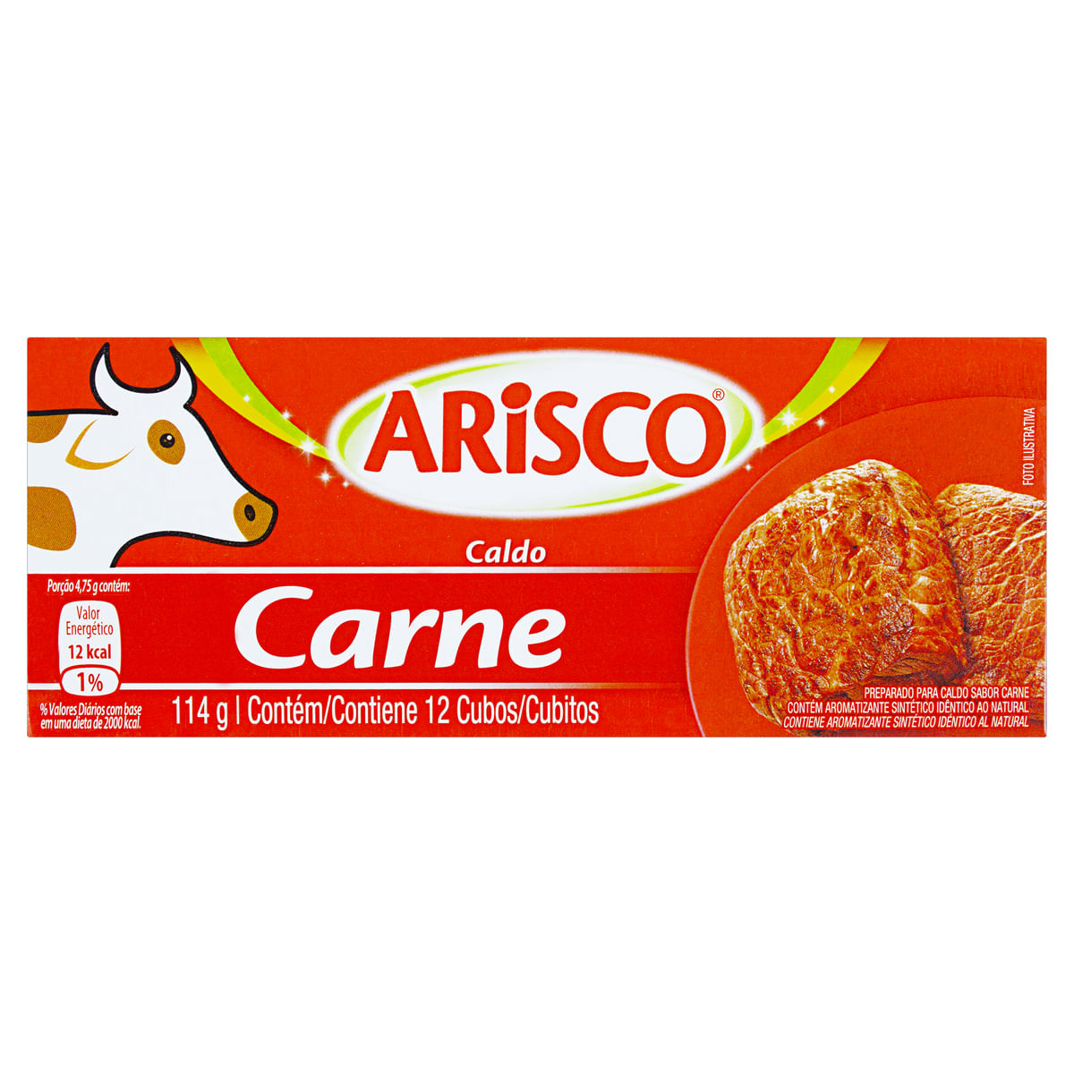 Caldo Tablete Carne Arisco 114 g 12 Unidades