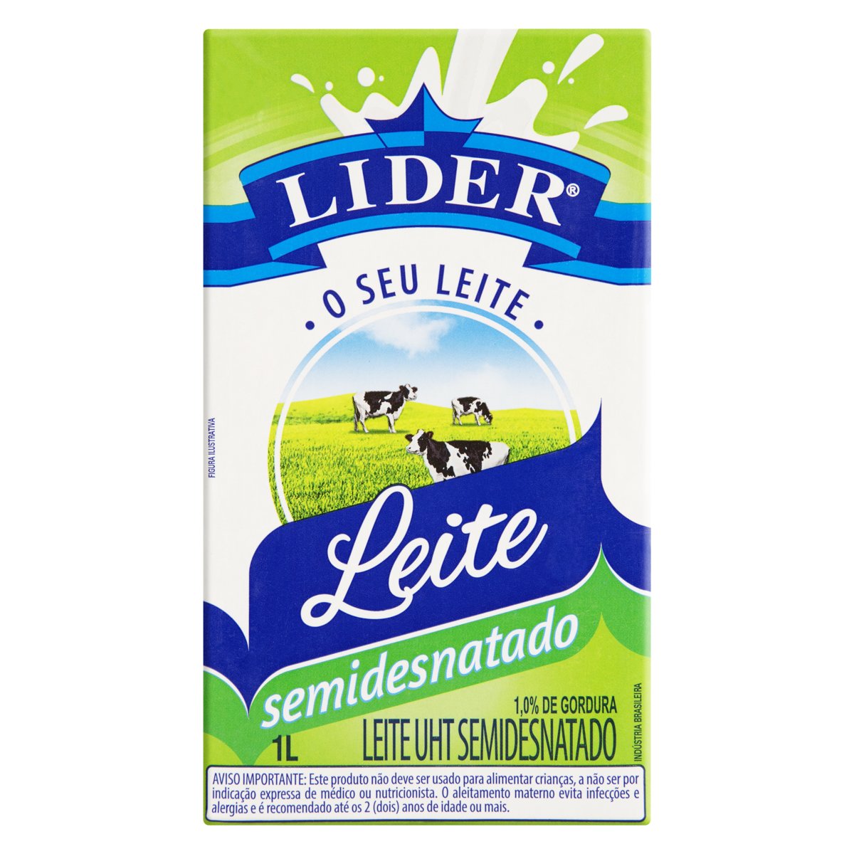 Leite Semi Desnatado Lider 1 L