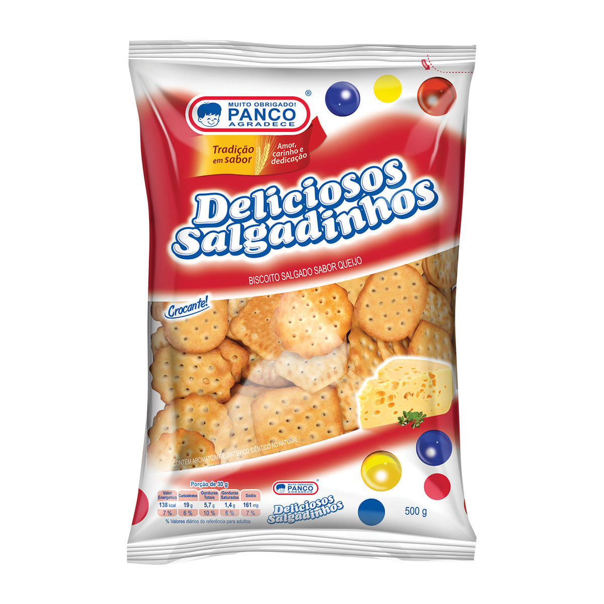 Biscoito de Queijo Panco Deliciosos Salgadinhos 500g