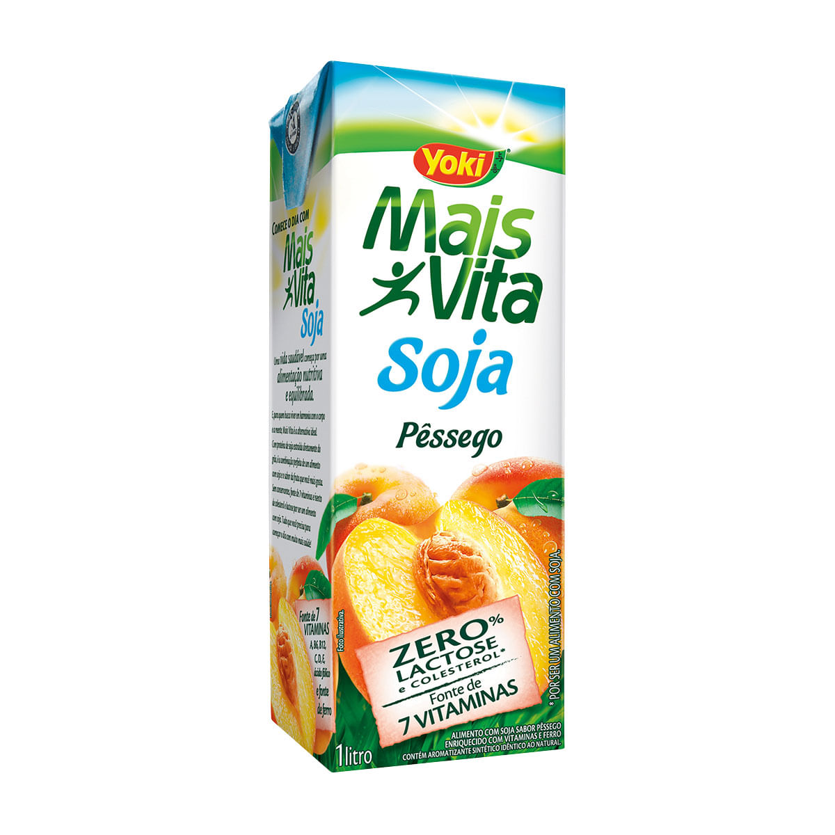 Bebida à Base de Soja Sabor Pessêgo Yoki Mais Vita 1 Litro