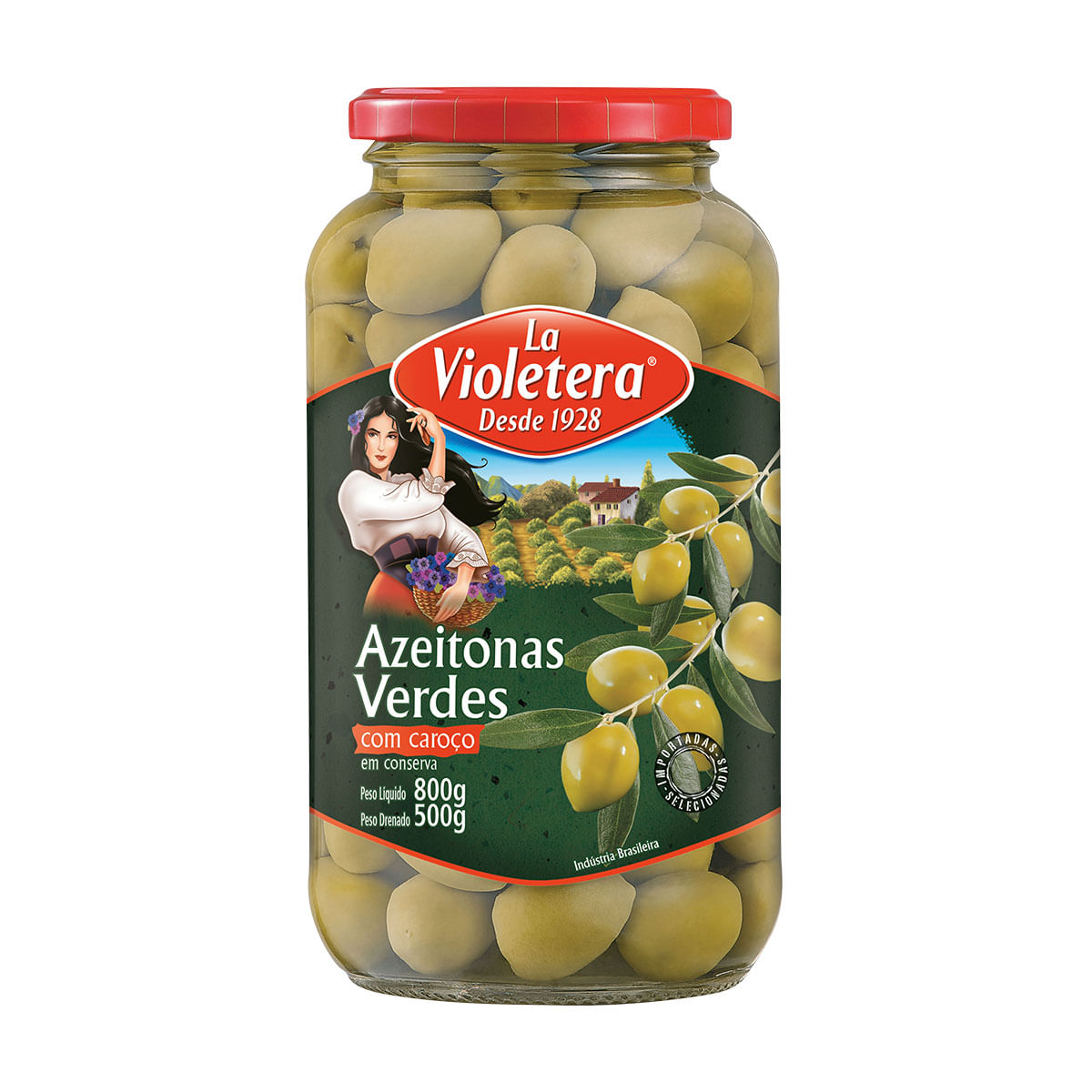 Azeitona Verde Verde La Violetera 500 g