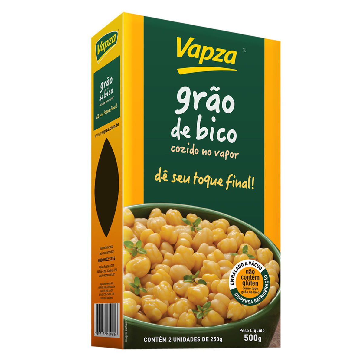 Grão de Bico Pronto Vapza 500g