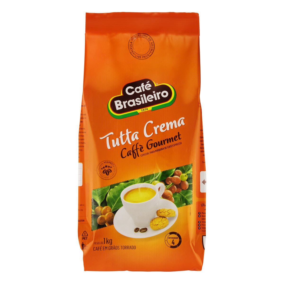 Café em Grãos Torrado Café Brasileiro Gourmet Tutta Crema 1 kg