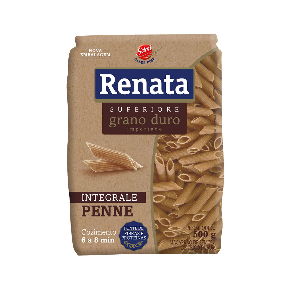 Macarrão Penne Integral Renata Grano Duro Superiore 500g