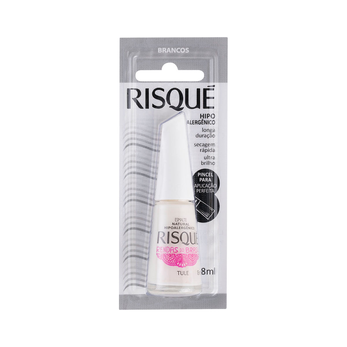 Esmalte Risqué Brancos Rendas do Brasil Tule 8ml