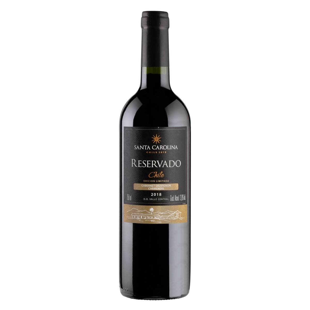 Vinho Chileno Tinto Reservado Cabernet Sauvignon Carménère Santa Carolina 750ml