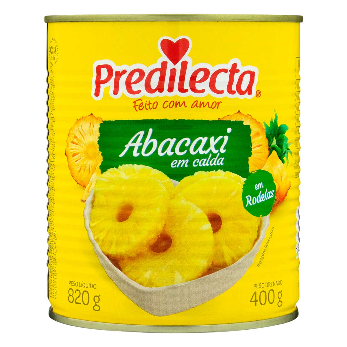 Abacaxi em Calda Rodelas Predilecta Lata 400 g