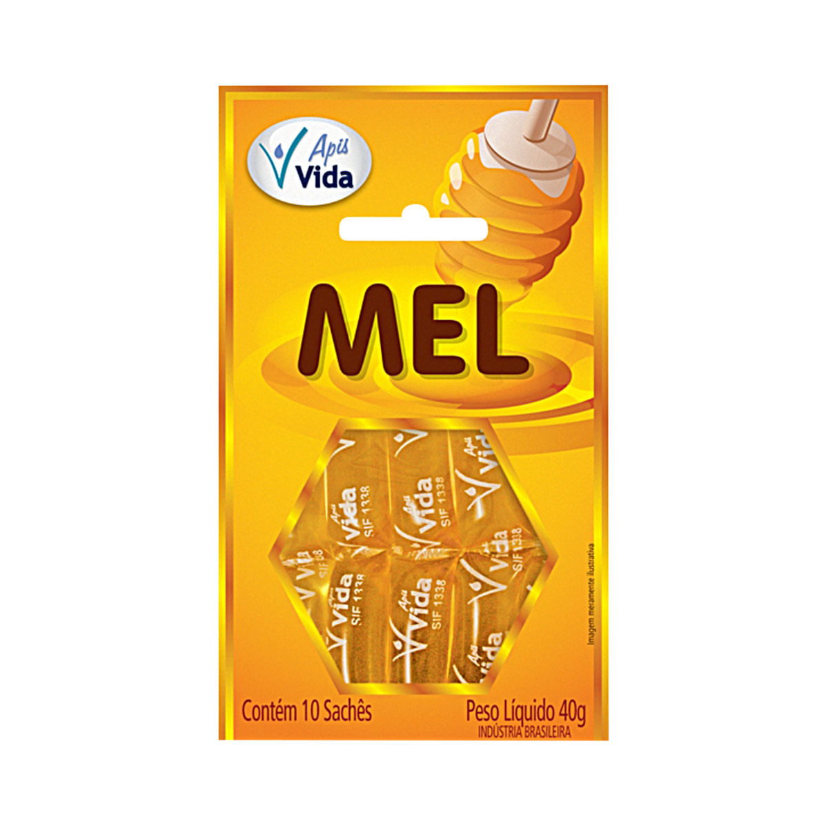 Mel Apis Vida 10 Sachês 40g