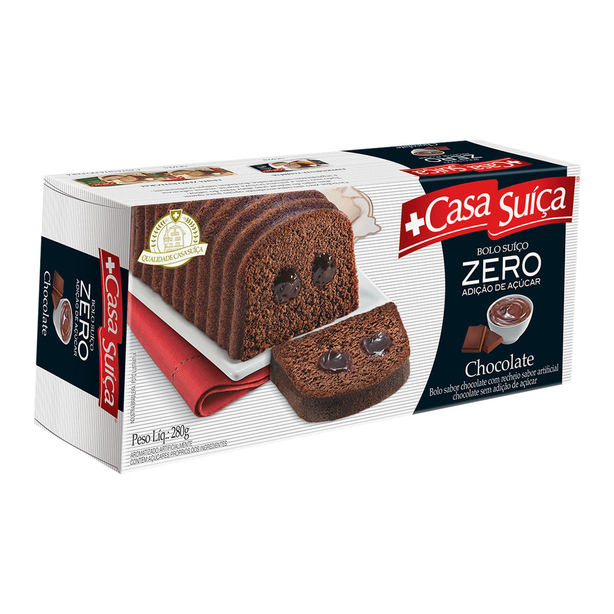 Bolo de Chocolate Casa Suíça Zero 280g