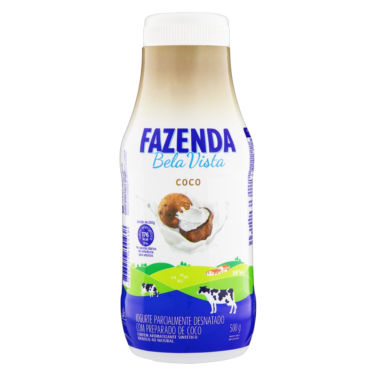 Iogurte Parcialmente Desnatado Coco Fazenda Bela Vista Garrafa 500g