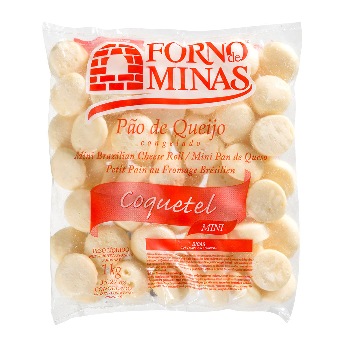 Pão de Queijo Coquetel Forno de Minas 1Kg