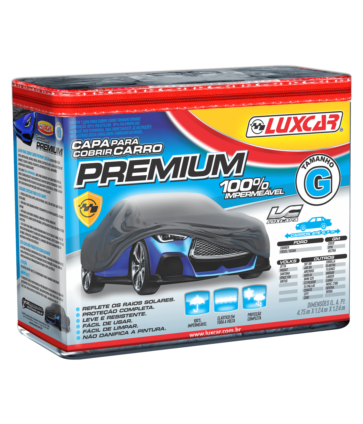 Capa para Cobrir Carro Premium Impermeável G Luxcar