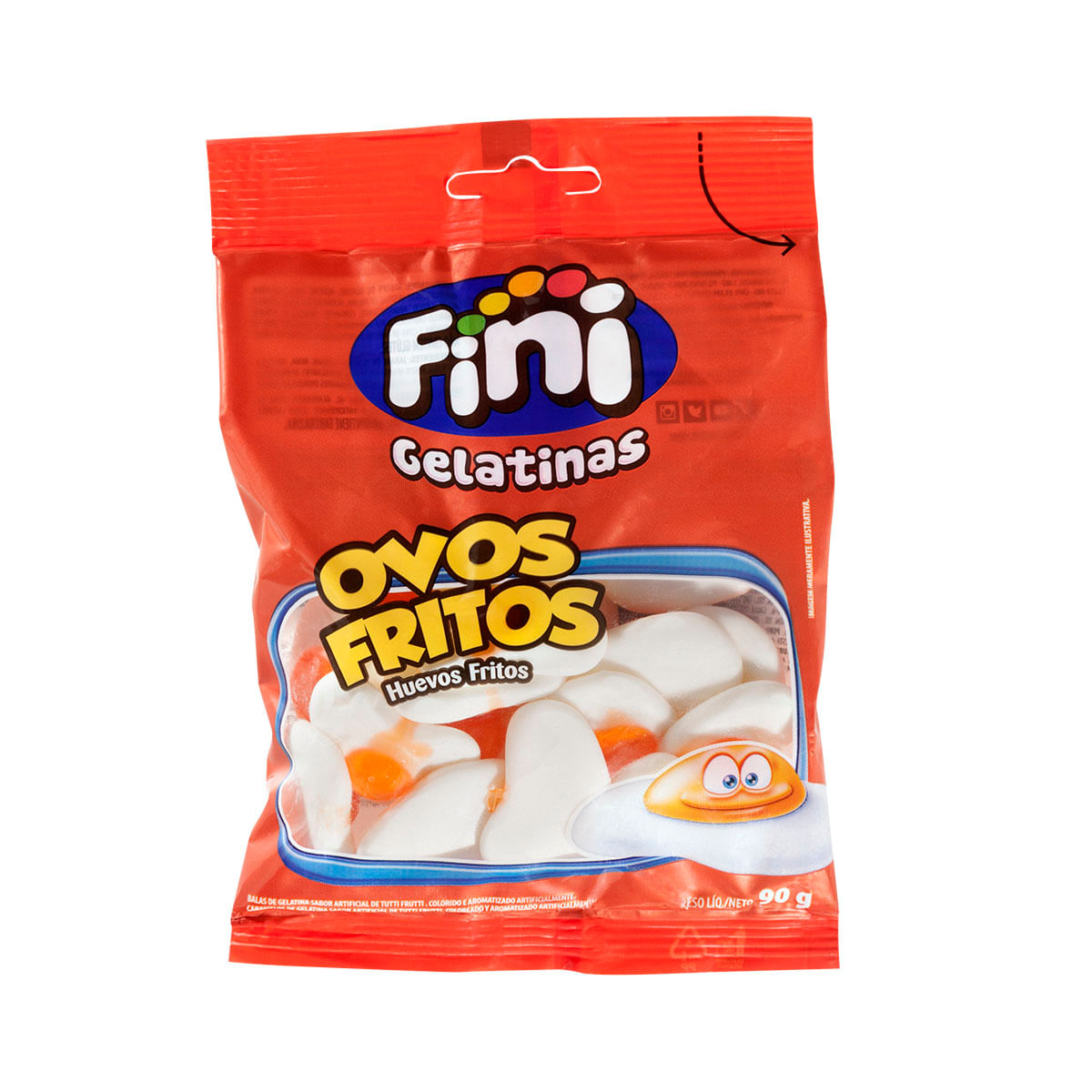 Bala de gelatina Fini Ovos Fritos - 90 g