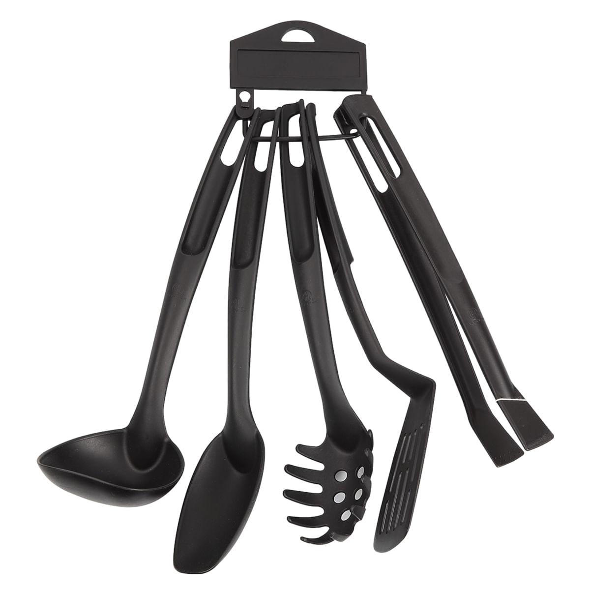 Conjunto de Utensílios de Cozinha 5 Peças em Nylon Carrefour Home HO153018 Preto